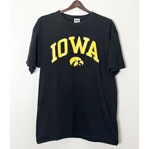 University Of Iowa T-Shirt Men's Large Black Gold Hawkeyes NCAA‎ Sports College
